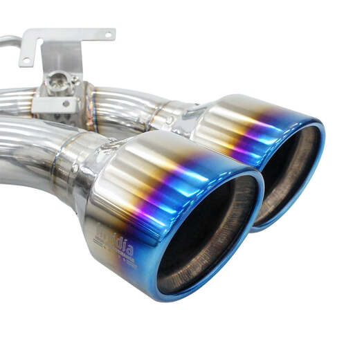 Invidia R400 Valved Turbo Back Exhaust w/Round Tips - Straight Cut Polished Stainless Tips - VW Golf R Mk7.5