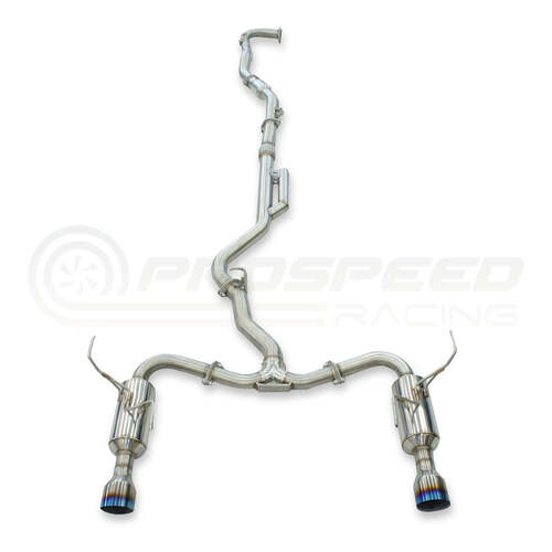 Invidia R400 Turbo Back Exhaust - Straight Cut Polished Stainless Tips - Subaru WRX VN 22+ (Wagon)