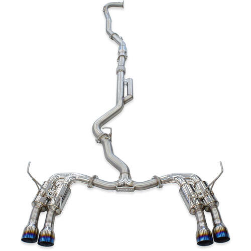 Invidia R400 Turbo Back Exhaust - Straight Cut Polished Stainless Tips - Subaru WRX VB 22+ (Sedan 6MT)