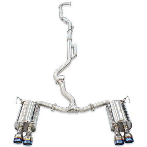 Invidia Q300 Turbo Back Exhaust - Rolled Polished Stainless Tips - Subaru WRX VB 22+ (Sedan 6MT)