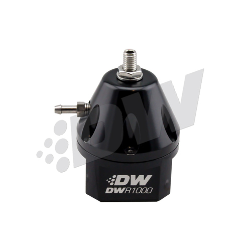 DeatschWerks DWR1000 Adjustable Fuel Pressure Regulator  (for -8AN Inlet/-6AN Outlet) - Black [6-1000-FRB]