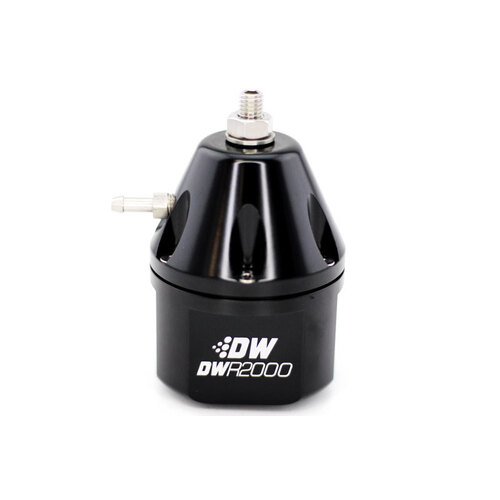 DeatschWerks DWR2000 Adjustable Fuel Pressure Regulator  (for Dual -10AN Inlet/-8AN Outlet) - Black [6-2000-FRB]