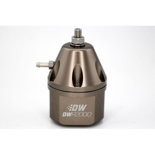 DeatschWerks DWR2000 Adjustable Fuel Pressure Regulator  (for Dual -10AN Inlet/-8AN Outlet) - Titanium [6-2000-FRT]