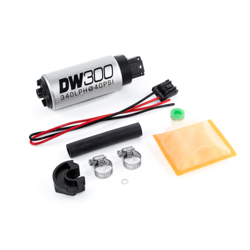 DeatschWerks DW300 340lph In-Tank Fuel Pump w/Install Kit  (for Silvia 89-94/Q45 91-01) [9-301-0766]