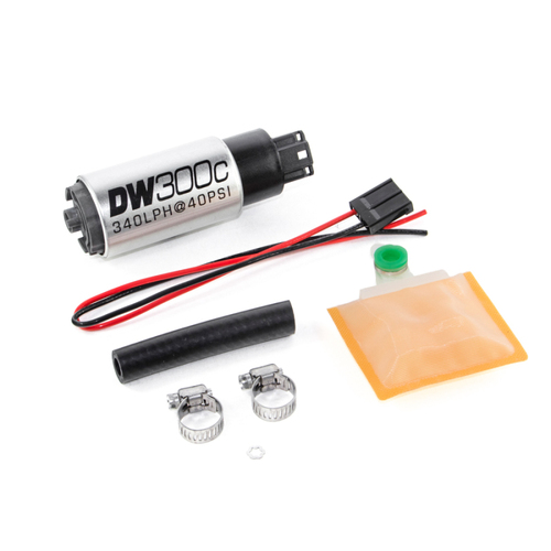 DeatschWerks DW300C 340lph Compact Fuel Pump w/Install Kit [9-307-1000]