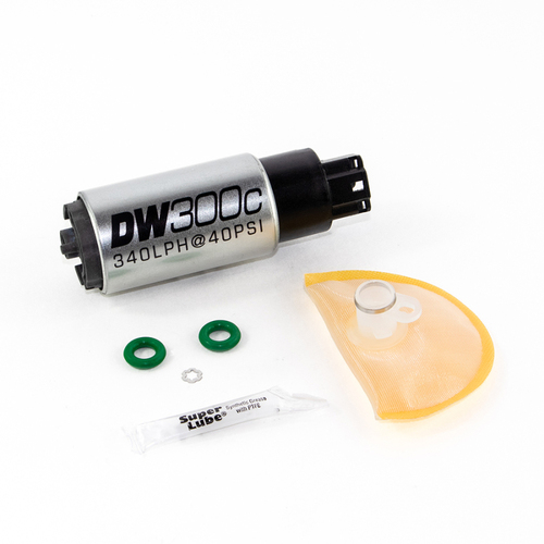 DeatschWerks DW300C 340lph Compact Fuel Pump w/Install Kit  (for Civic 06-11) [9-307-1008]