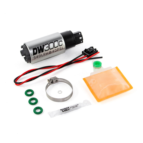 DeatschWerks DW300C 340lph Compact Fuel Pump w/Install Kit  (for Focus RS 05-10) [9-307-1017]