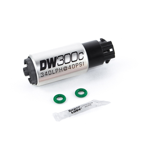 DeatschWerks DW300C 340lph Compact Fuel Pump w/Mounting Clips + Install Kit  (for Skyline R35 GTR) [9-309-1009]