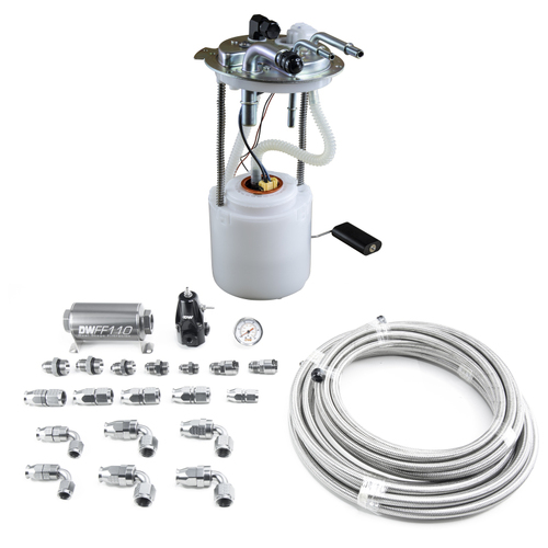 DeatschWerks DW400 Pump Module w/PTFE Plumbing Kit  (for Suburban/Avalanche/Escalade 05-19) [9-401-602-7015]