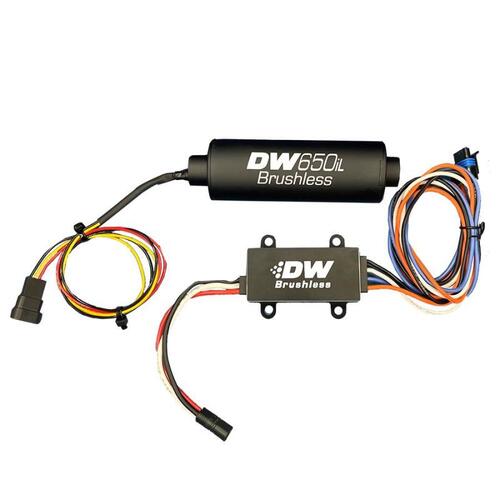 DeatschWerks DW650iL 650LPH Brushless In-Line Fuel Pump with Single-Speed/Dual-Speed Controller [9-650-C105]