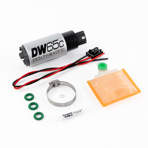 DeatschWerks DW65C 265lph Compact Fuel Pump w/Install Kit  (for Focus RS 05-10) [9-651-1017]