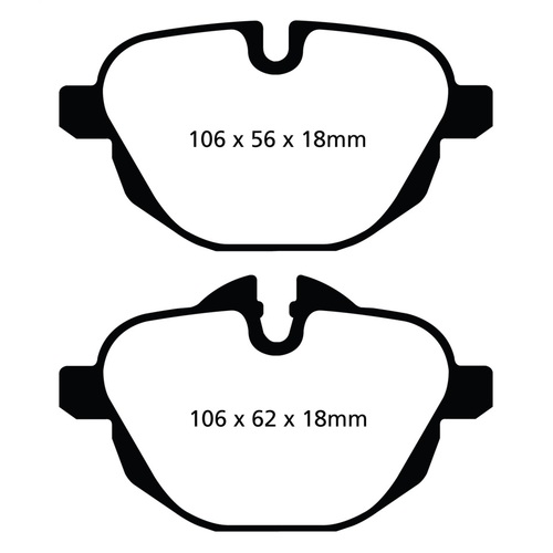 EBC Brake Pads [DP22047] for 11+ BMW X3 2.0 Turbo (F25) Greenstuff Rear 