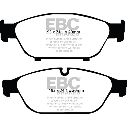 EBC Brake Pads [DP32086C] for 12+ Audi A6 Quattro 3.0 Supercharged Redstuff Front 