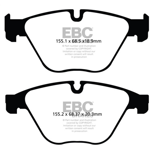 EBC Brake Pads [DP32103C] for 10+ BMW 535i 3.0 Turbo (F10) Redstuff Front 