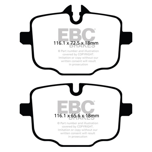 EBC Brake Pads [DP42089R] for 2021+ BMW M3/M4 3.0TT (G80/G82/G83) Yellowstuff Rear 