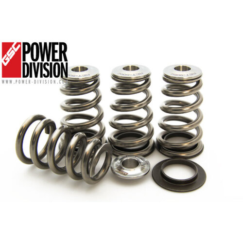 GSC P-D Mitsubishi 4B11T High Pressure Single Conical Valve Spring and Ti Retainer Kit [5062]