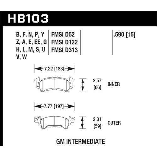 Hawk LTS Street Brake Pads (HB103Y.590)