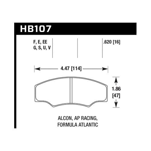 Hawk Alcon/AP Racing Motorsport Caliper ER-1 Brake Pad Set