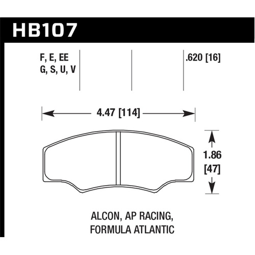 Hawk AP Racing Caliper Blue 9012 Race Brake Pads (HB107E.620)