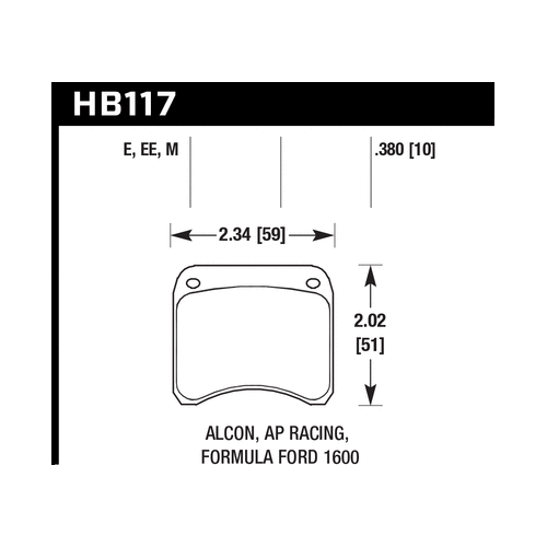 Hawk AP Racing CP3696 Blue 9012 Race Brake Pads