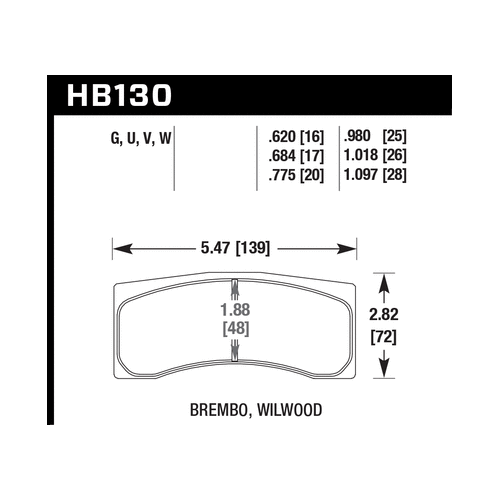 Hawk Brembo X9 060 71/74 / Brembo XA4 D3 01/04 / Wilwood Integra IP Racing DTC-70 Brake Pads