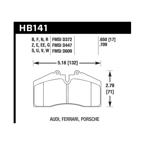 Hawk 1986-1991 Porsche 928 CS HPS 5.0 Front Brake Pads