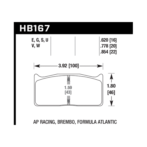 Hawk AP Racing  DTC-60 Race Brake Pads