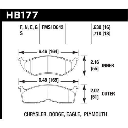 Hawk 95-97 Dodge Neon HPS Street Front Brake Pads (HB177F.630)