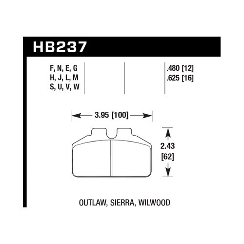 Hawk Ferro-Carbon Black Brake Pads - 12.192mm Pad Thickness