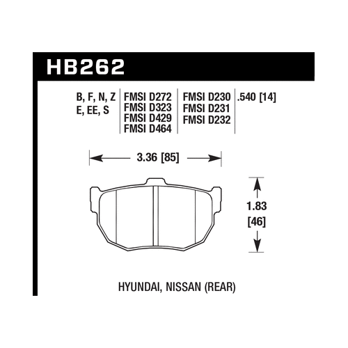 Hawk 89-97 Nissan 240SX SE Blue 9012 Race Rear Brake Pads