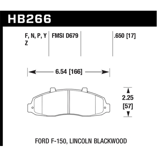 Hawk Super Duty Street Brake Pads (HB266P.650)