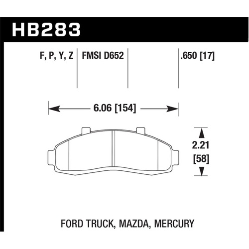 Hawk HPS Street Brake Pads (HB283F.650)