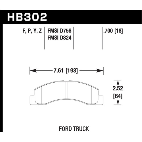 Hawk HPS Street Brake Pads (HB302F.700)