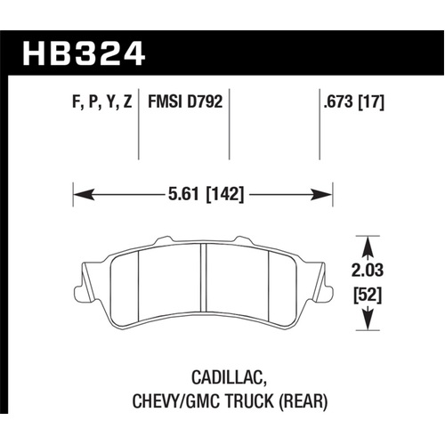 Hawk HPS Street Brake Pads (HB324F.673)