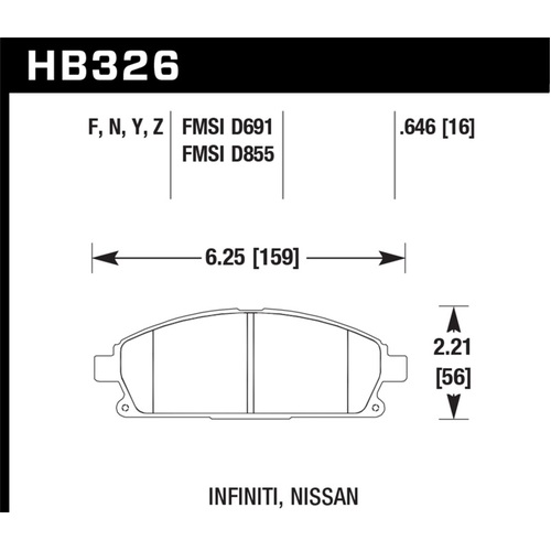 Hawk LTS Street Brake Pads (HB326Y.646)