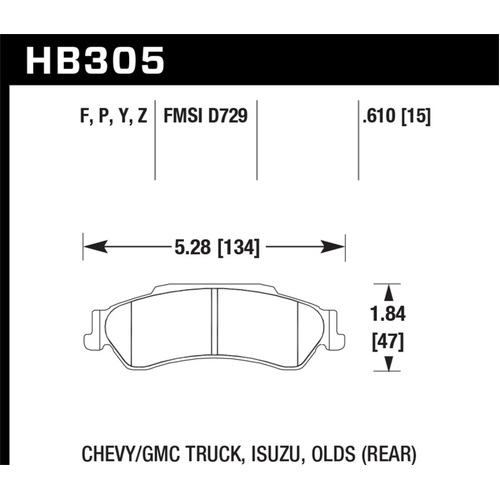 Hawk Super Duty Street Brake Pads (HB334P.705)