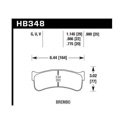 Hawk Brembo Disc DTC-70 w/ 1.140in Thickness Race Brake Pads