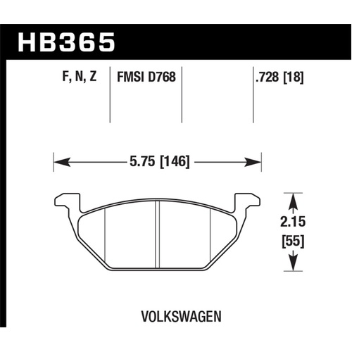 Hawk HPS Street Brake Pads (HB365F.728)