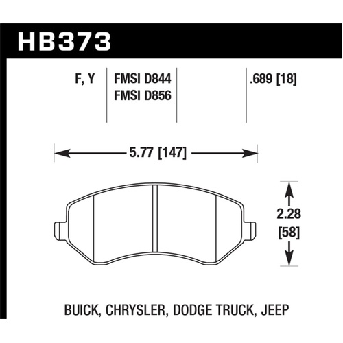 Hawk HPS Street Brake Pads (HB373F.689)