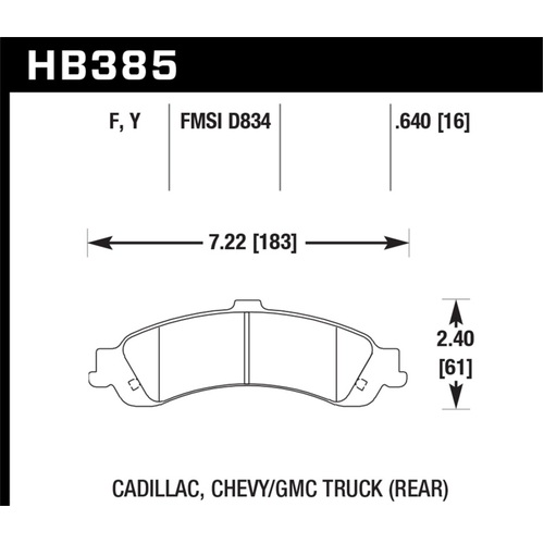 Hawk HPS Street Brake Pads (HB385F.640)