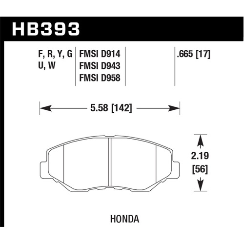 Hawk LTS Street Brake Pads (HB393Y.665)