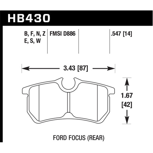 Hawk Performance Ceramic Street Brake Pads (HB430Z.547)