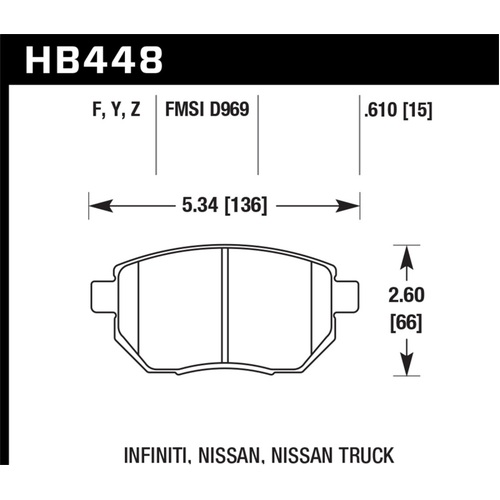 Hawk Performance Ceramic Street Brake Pads (HB448Z.610)