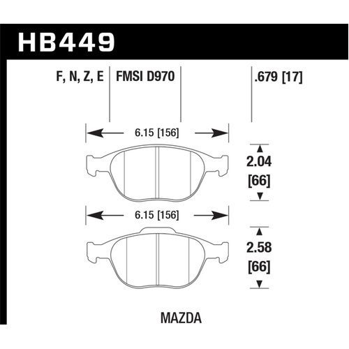 Hawk HPS Street Brake Pads (HB449F.679)