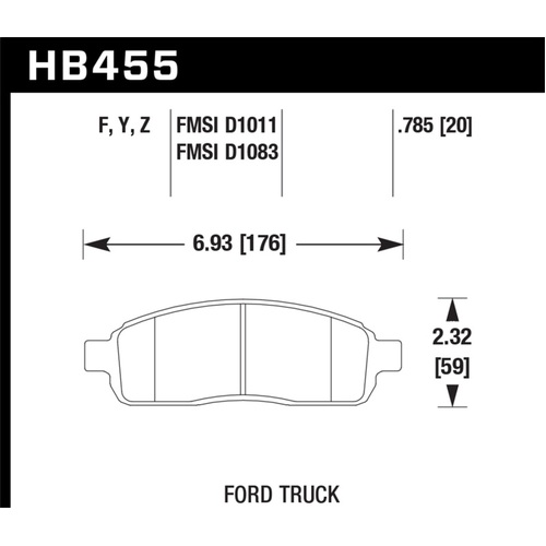 Hawk HPS Street Brake Pads (HB455F.785)