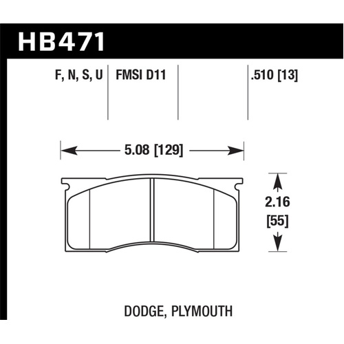 Hawk HP+ Street Brake Pads (HB471N.510)