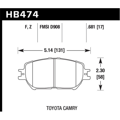 Hawk HPS Street Brake Pads (HB474F.681)