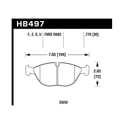 Hawk 99-09 / 11-12 Mercedes SL Class HPS 5.0 Front Brake Pads