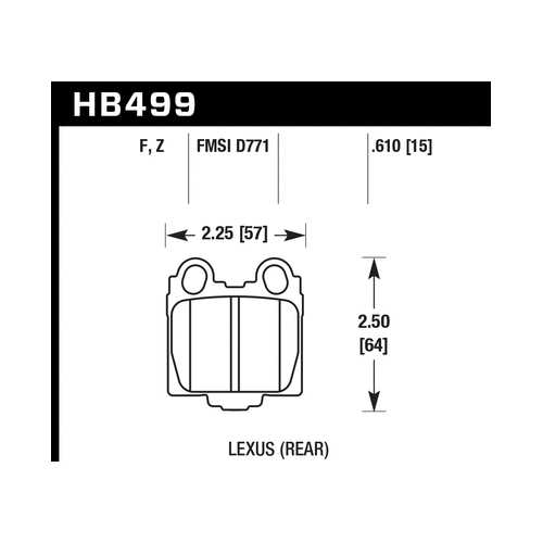 Hawk 00-05 Lexus IS300 HPS Street Rear Brake Pads