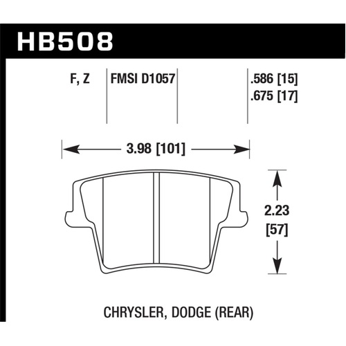 Hawk Performance Ceramic Street Brake Pads (HB508Z.586)